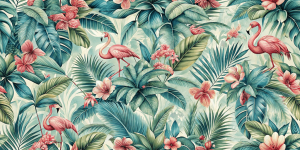 Bold Accent Designs Tropical Flamingo Paradise