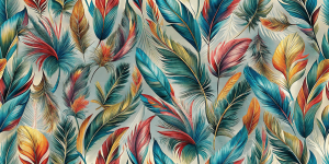 Bold Accent Designs Vibrant Feather Fusion
