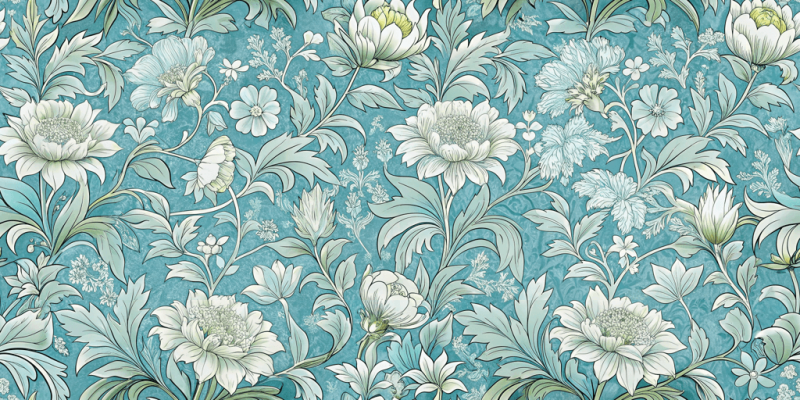 Classic and Timeless Patterns Azure Floral Elegance
