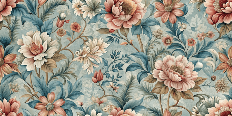 Classic and Timeless Patterns Vintage Floral Symphony