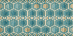 Geometric and Abstract Patterns Aqua Hexagon Harmony