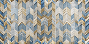 Geometric and Abstract Patterns Azure Chevron Harmony