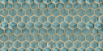Geometric and Abstract Patterns Azure HexaCube
