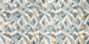 Geometric and Abstract Patterns Azure Mosaic