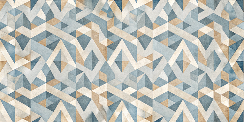 Geometric and Abstract Patterns Azure Mosaic