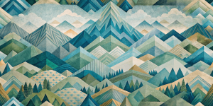 Geometric and Abstract Patterns Botanical Bloom