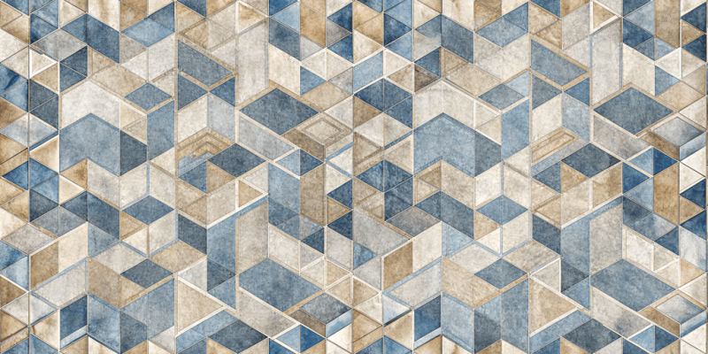 Geometric and Abstract Patterns Cubist Illusion