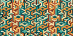 Geometric and Abstract Patterns Cubist Maze