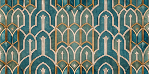 Geometric and Abstract Patterns Emerald Arches