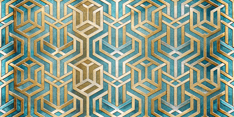 Geometric and Abstract Patterns Emerald Geometry