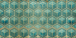 Geometric and Abstract Patterns Ethereal Hexagon