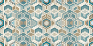 Geometric and Abstract Patterns Geometric Azure Harmony