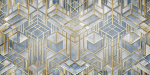 Geometric and Abstract Patterns Gilded Geometric Symphony