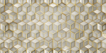 Geometric and Abstract Patterns Golden Cube Harmony
