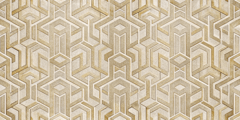 Geometric and Abstract Patterns Golden Geometric Harmony