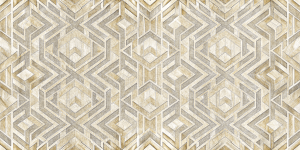Geometric and Abstract Patterns Golden Geometric Maze