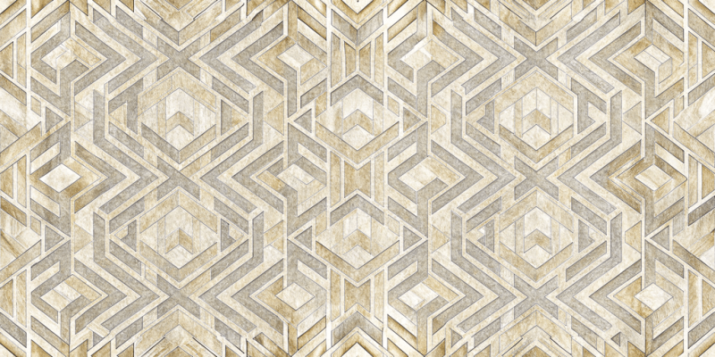 Geometric and Abstract Patterns Golden Geometric Maze