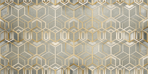 Geometric and Abstract Patterns Golden Hexa Mosaic