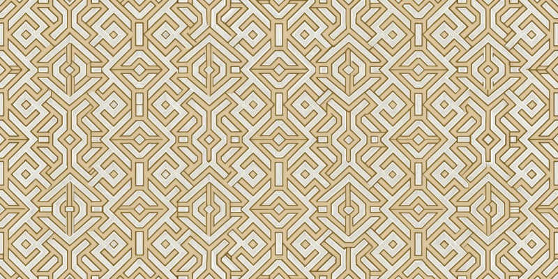 Geometric and Abstract Patterns Golden Maze
