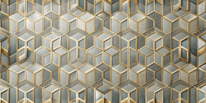 Geometric and Abstract Patterns Golden Prism