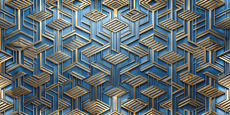 Geometric and Abstract Patterns Modern Gold Maze