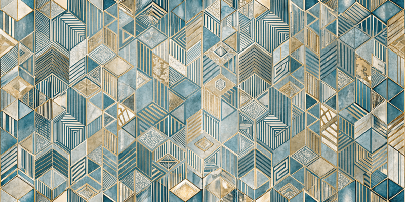 Geometric and Abstract Patterns Modern Mosaic