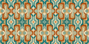 Geometric and Abstract Patterns Retro Cascade