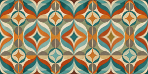 Geometric and Abstract Patterns Retro Geo Harmony
