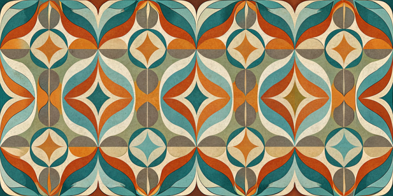 Geometric and Abstract Patterns Retro Geo Harmony
