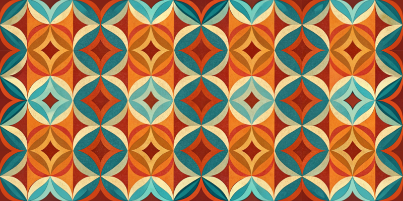 Geometric and Abstract Patterns Retro Radiance