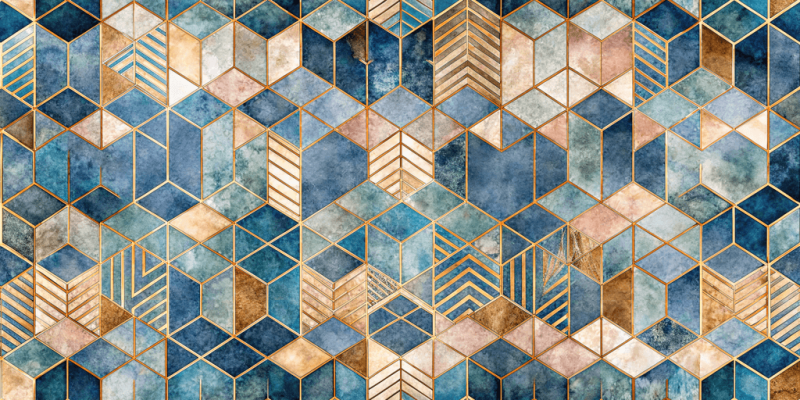 Geometric and Abstract Patterns Tropical Oasis