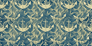 Nautical themes Anchor Waves