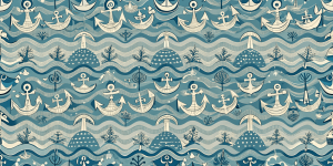 Nautical themes Anchored Waves