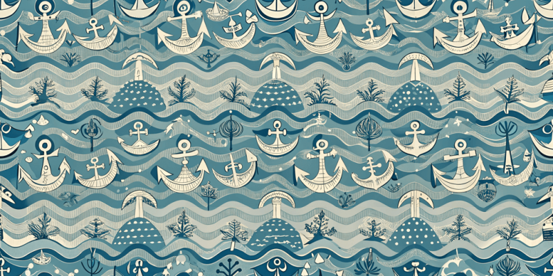 Nautical themes Anchored Waves