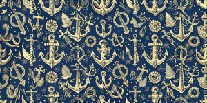 Nautical themes Golden Anchors