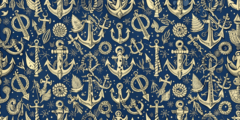 Nautical themes Golden Anchors