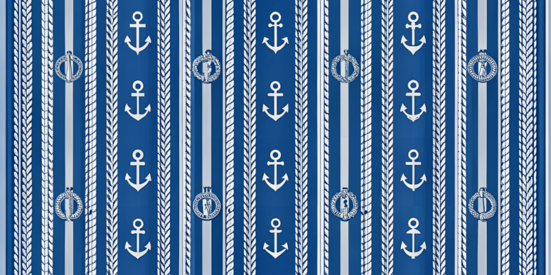 Nautical themes Oceanic Anchor Stripes