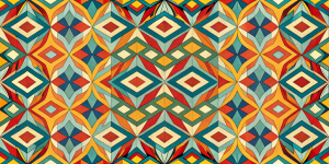 Retro Designs Retro Geometric Kaleidoscope
