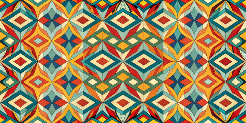Retro Designs Retro Geometric Kaleidoscope
