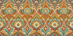 Retro Designs Vintage Bloom Abstract