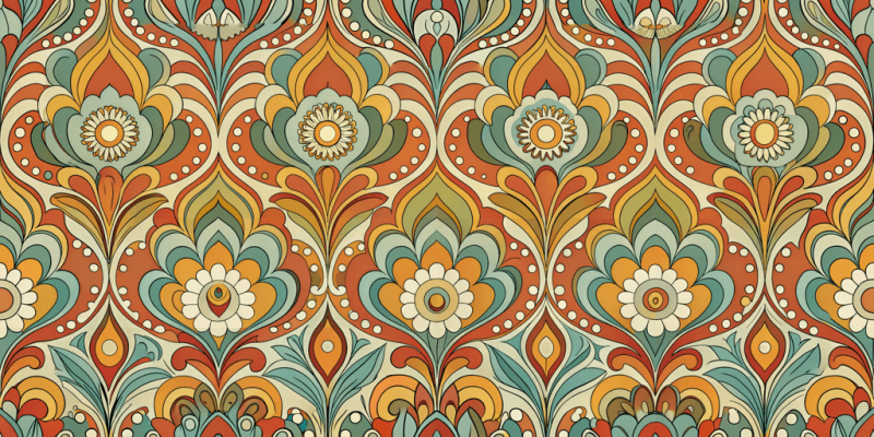 Retro Designs Vintage Bloom Abstract