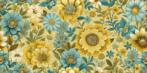 Retro Designs Vintage Floral Bliss