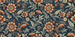 Retro Designs Vintage Floral Reverie