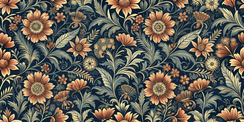 Retro Designs Vintage Floral Reverie