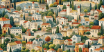Retro Designs Vintage Tuscan Village