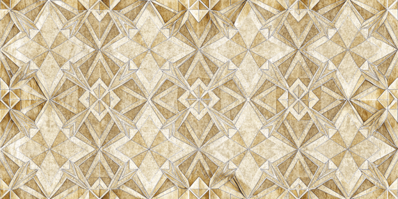 Textured and Faux Finishes Golden Geometric Elegance