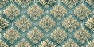 Textured and Faux Finishes Golden Leaf Mosaic