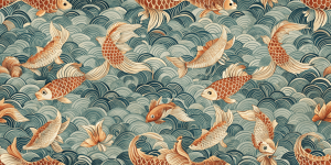 Textured and Faux Finishes Serene Koi Waves