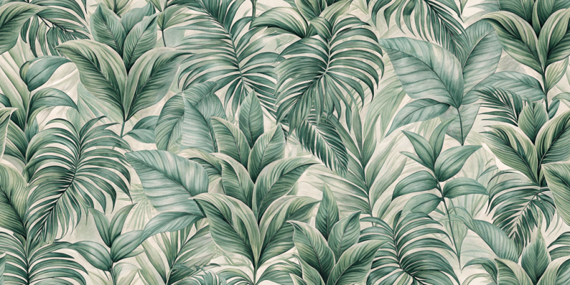 Textured and Faux Finishes Tropical Leaf Haven