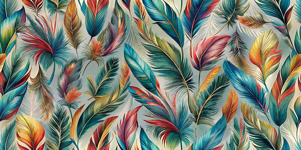 Bold Accent Designs Vibrant Feather Fusion